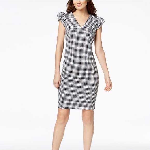 Calvin Klein Dresses & Skirts - Calvin Klein Gingham Sheath Midi